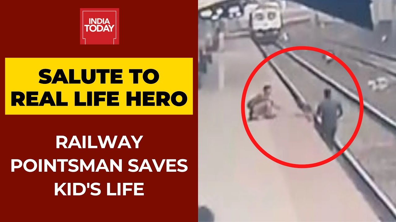 Alert Mumbai Railway Pointsman Saves Child From Getting Run Over By Train
