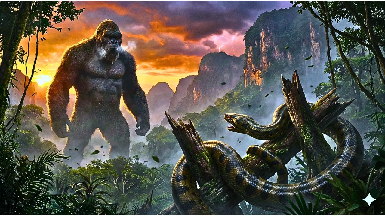 🦍🔥🐍 King Kong vs Anaconda — Ultimate Jungle Fight Scene