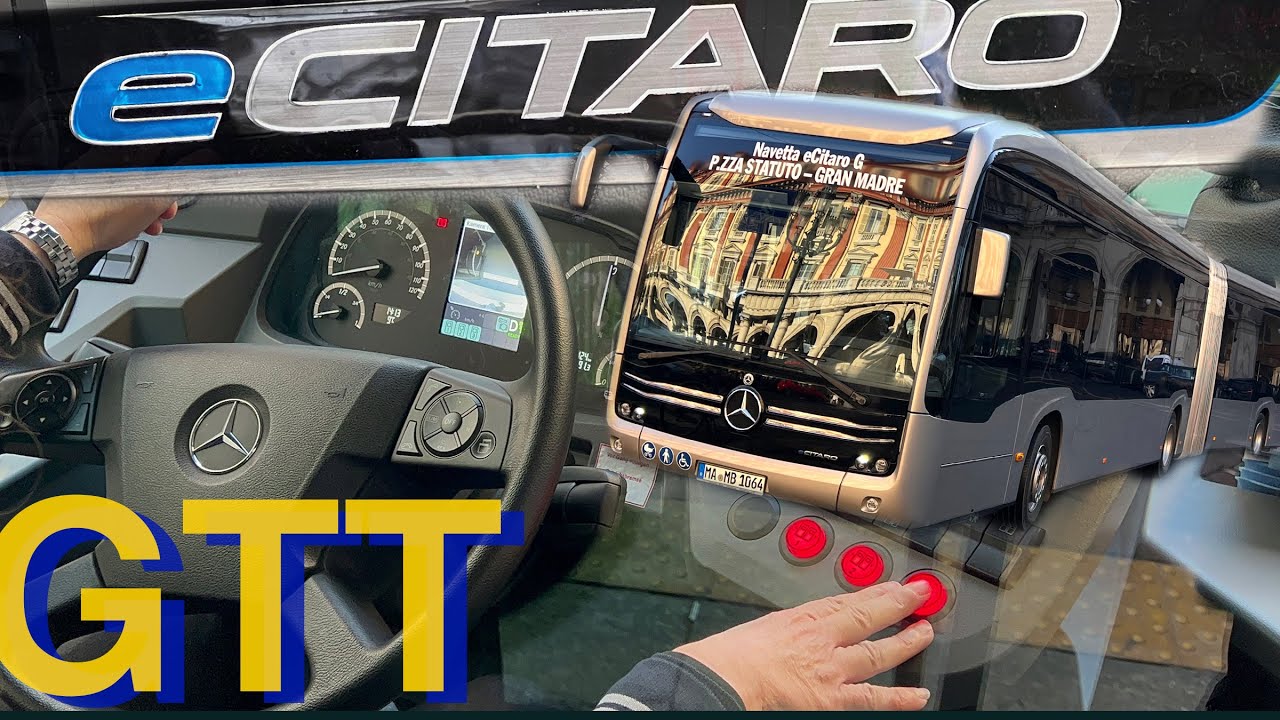 eCitaro 18m! L’autobus Mercedes elettrico snodato in prova a Torino!