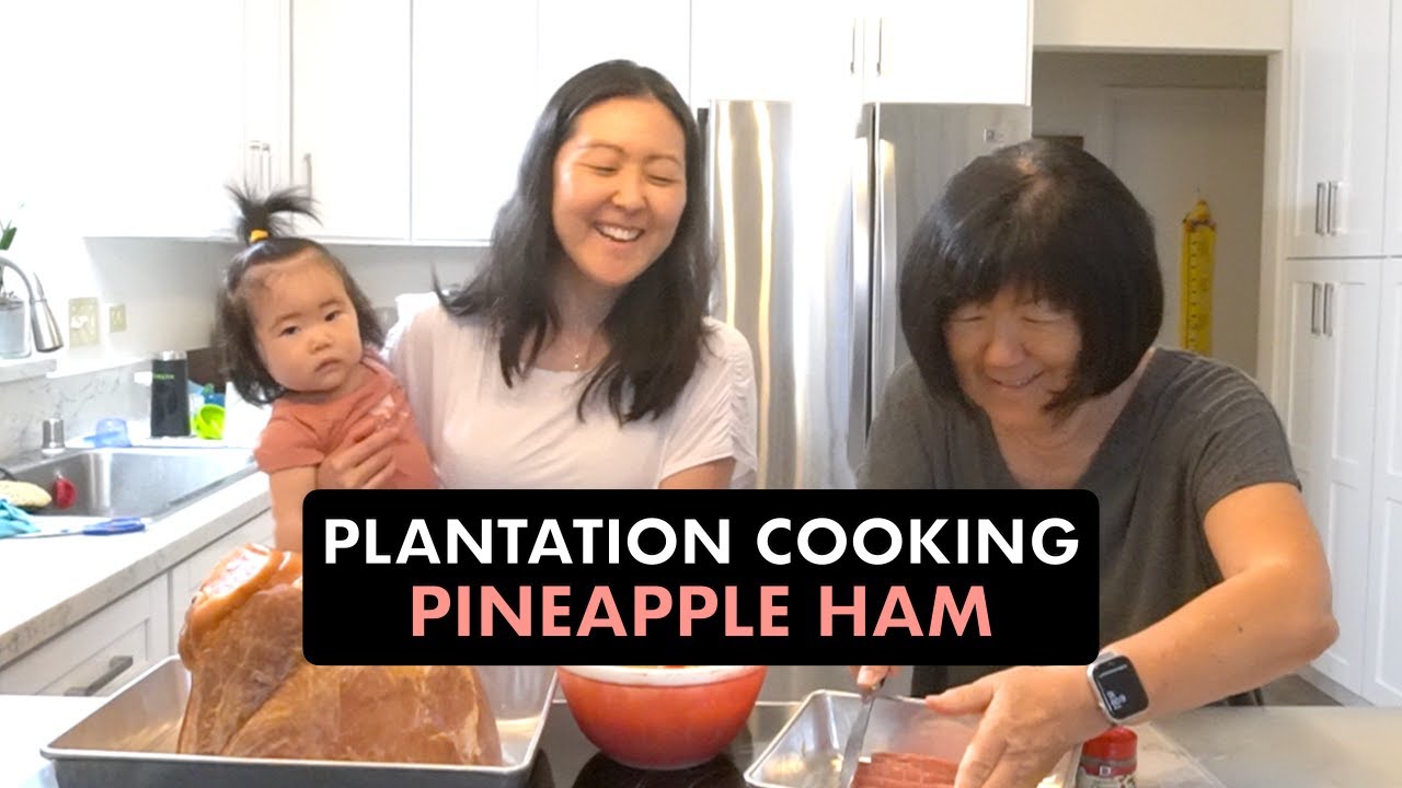 PLANTATION COOKING WITH MOM, Pineapple HAM and SPAM, Coleslaw, and Fried Ahi Belly,Simple, Delicious