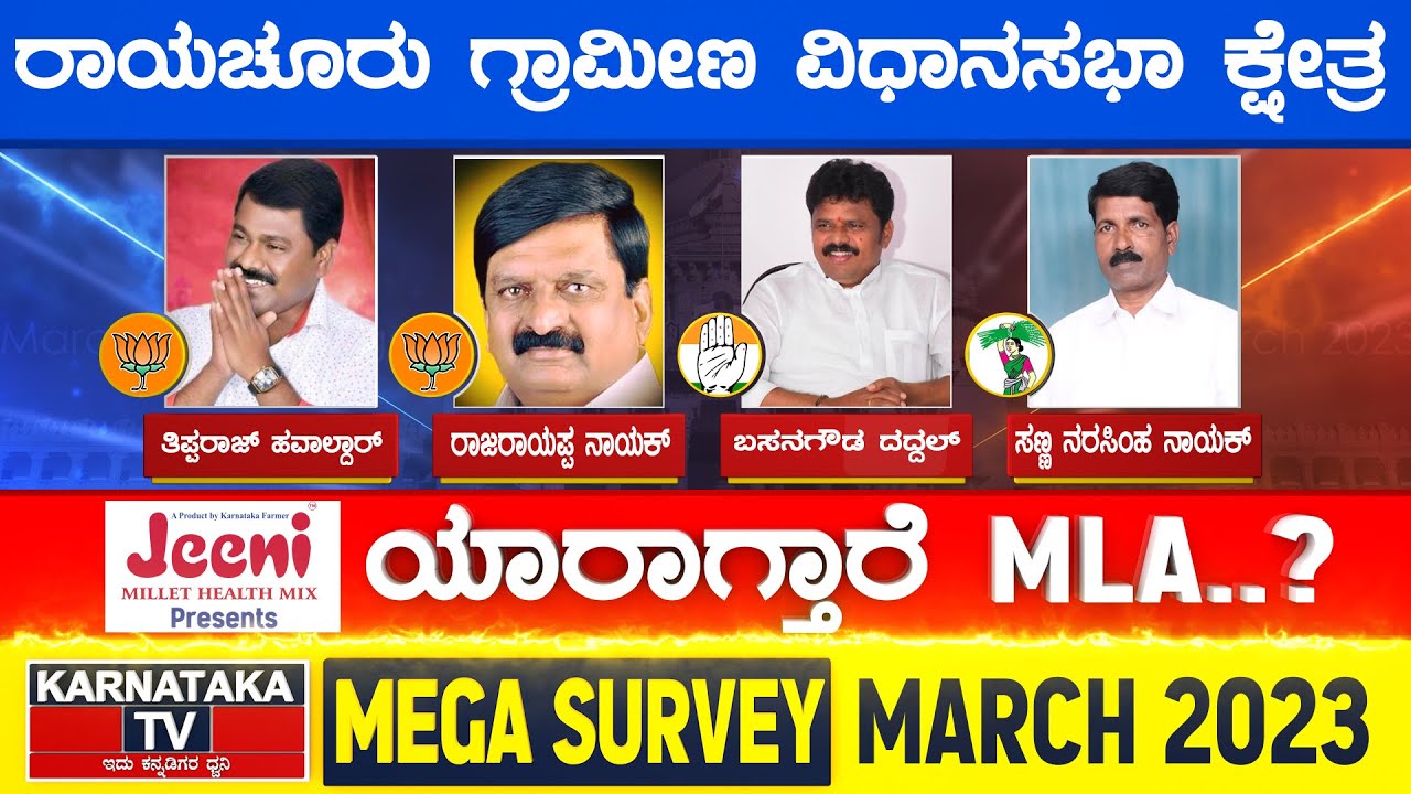 Karnataka Election Survey March 2023 | Raichur Rural Constituency | Karnataka TV