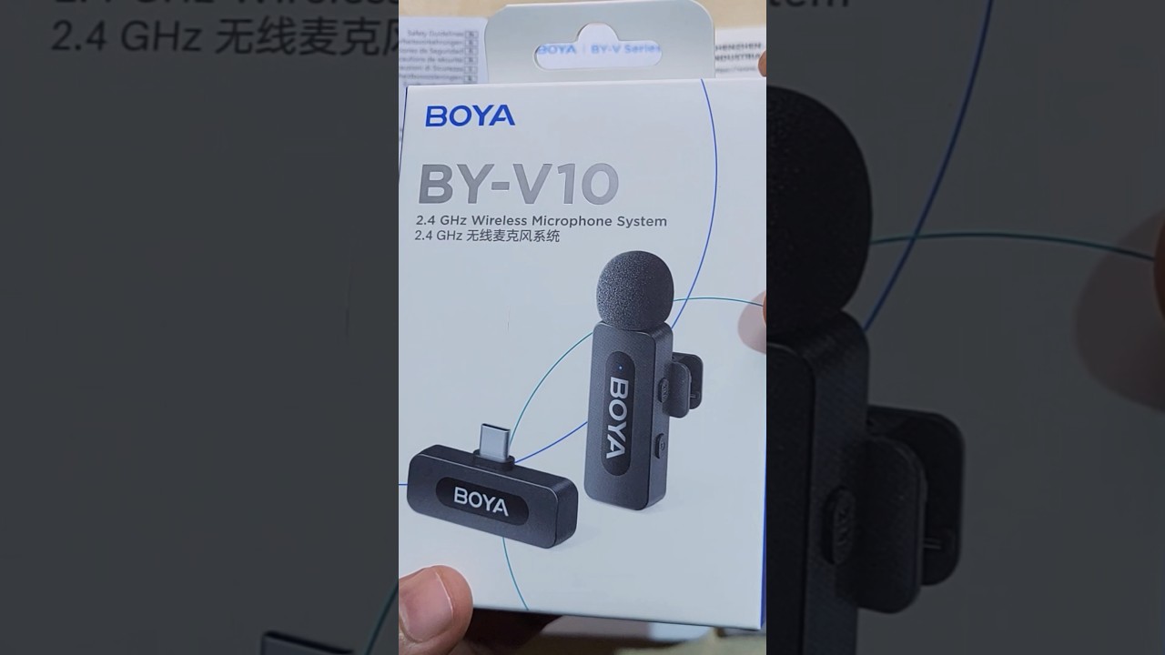 Boya BY-V10 2.4 ghz Omnidirectional Wireless Mic with a Transmitter & Receiver for Type-C Devices