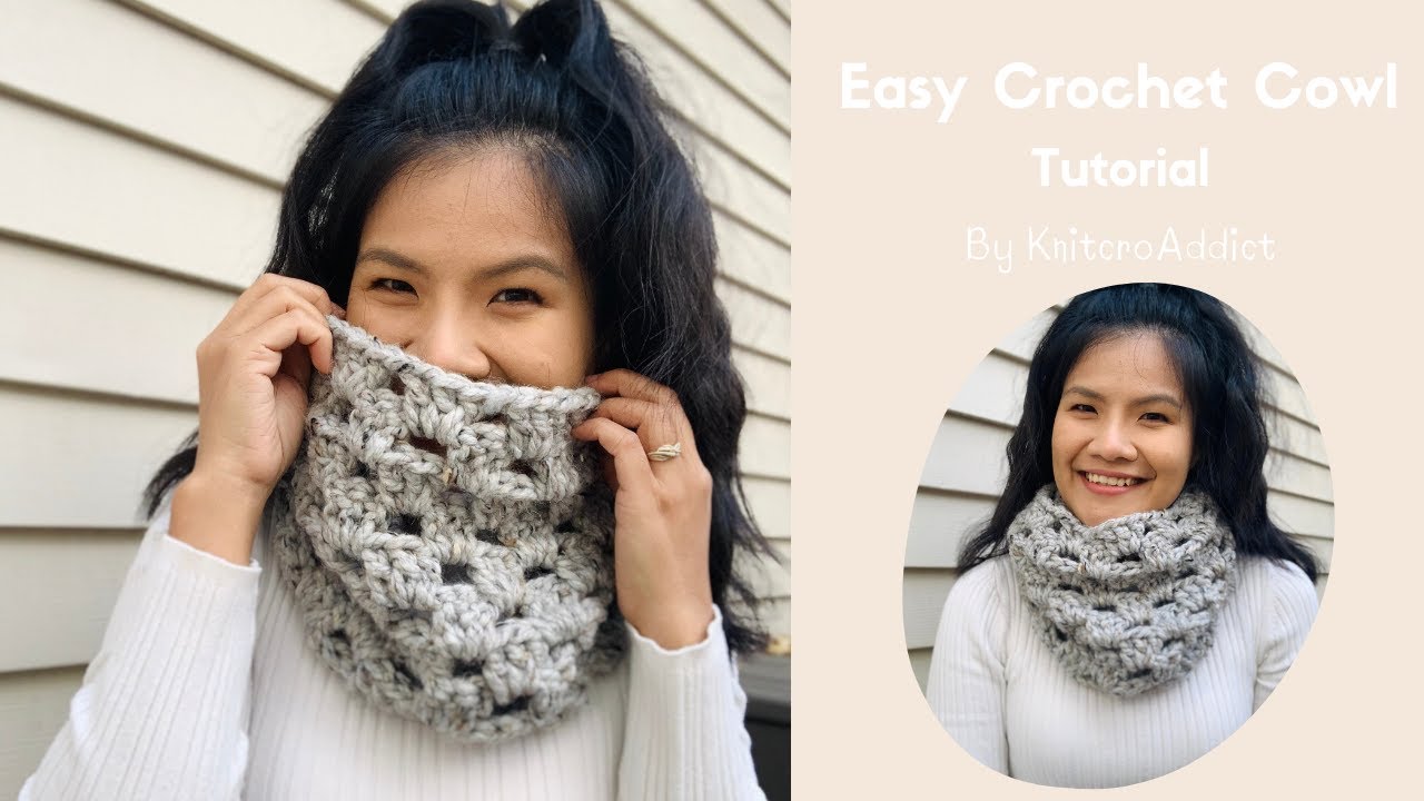 Easy Crochet Cowl Tutorial | One Skein Crochet Projects/ Lion Brand Yarn