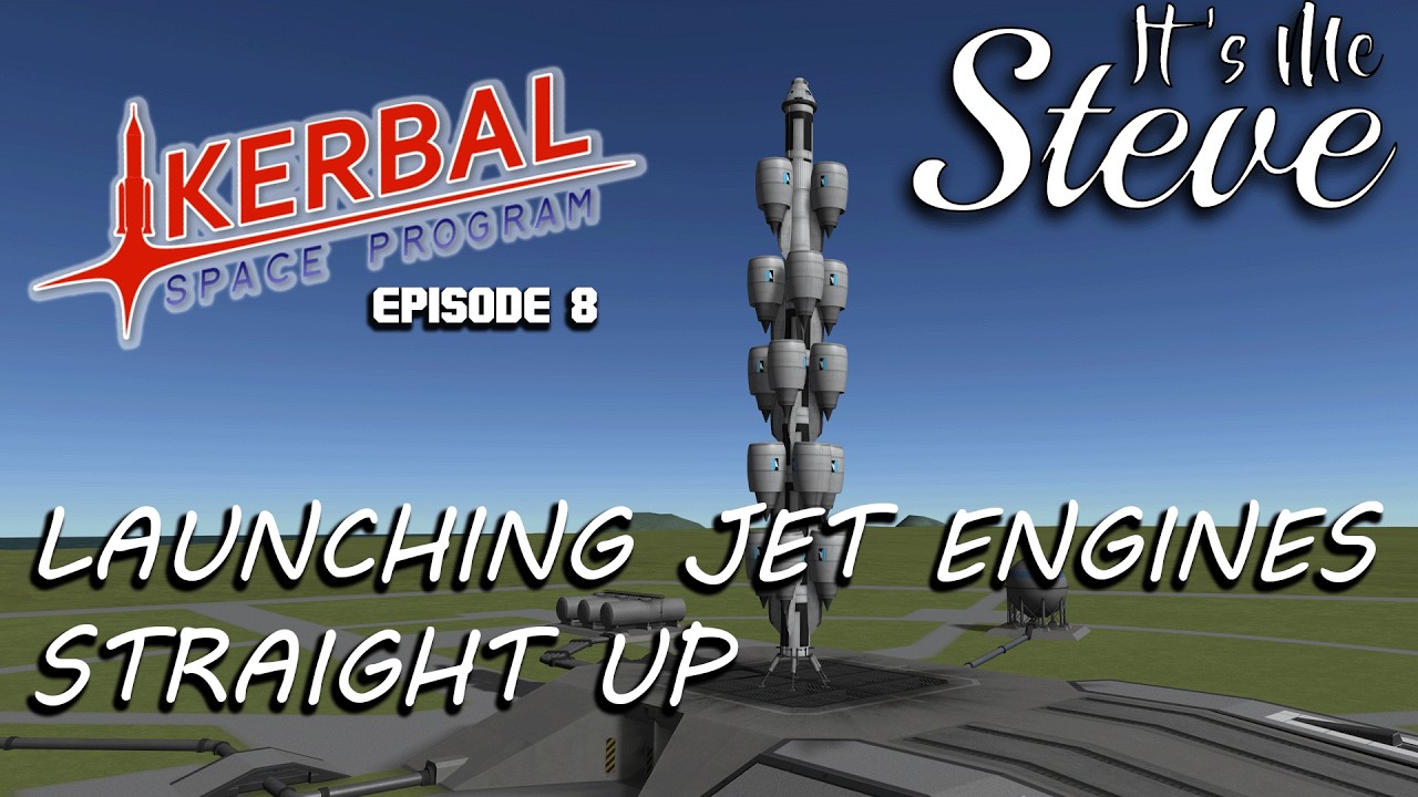 We launch rockets made only of airplane jet engines - Kerbal Space Program [Worst Build Series]