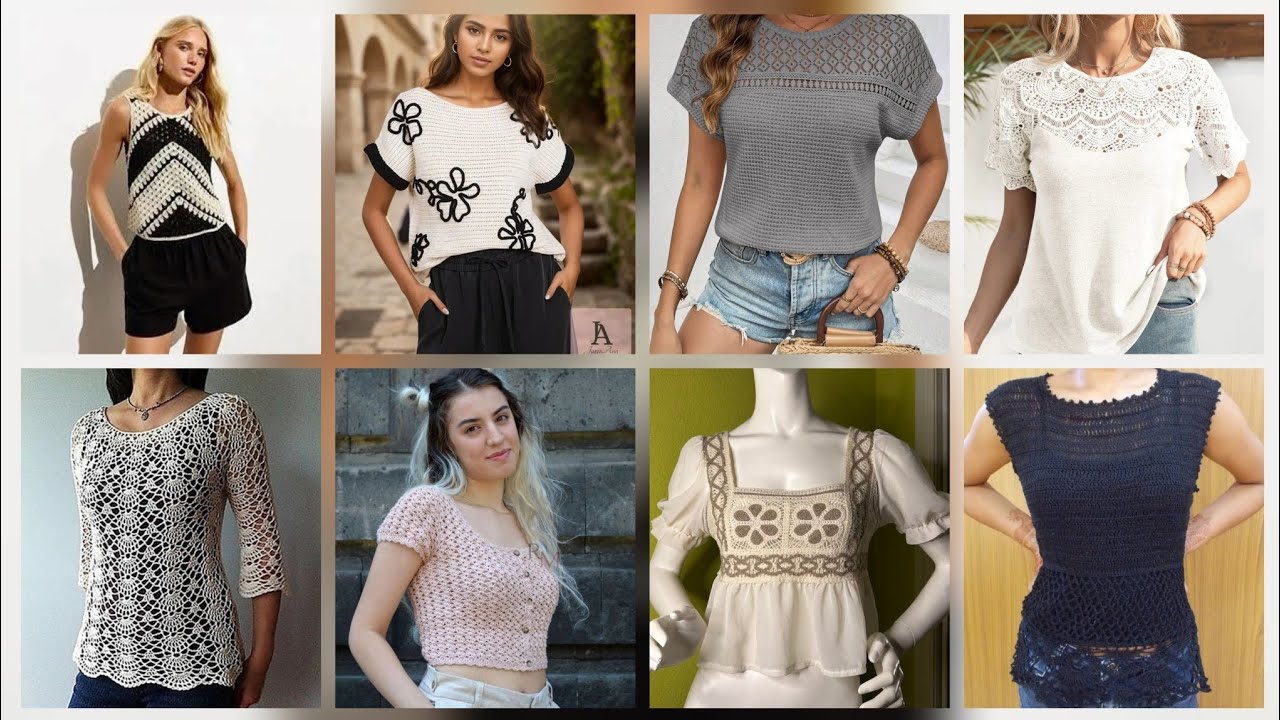 Most beautiful stylish crochet tops blouse design #2025