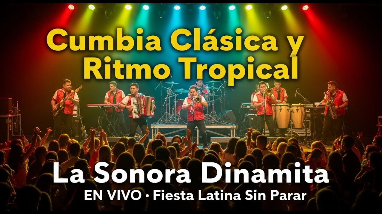 💃 Cumbia Clásica y Ritmo Tropical en una Gran Fiesta Latina Sin Parar | La Sonora Dinamita EN VIVO 💃