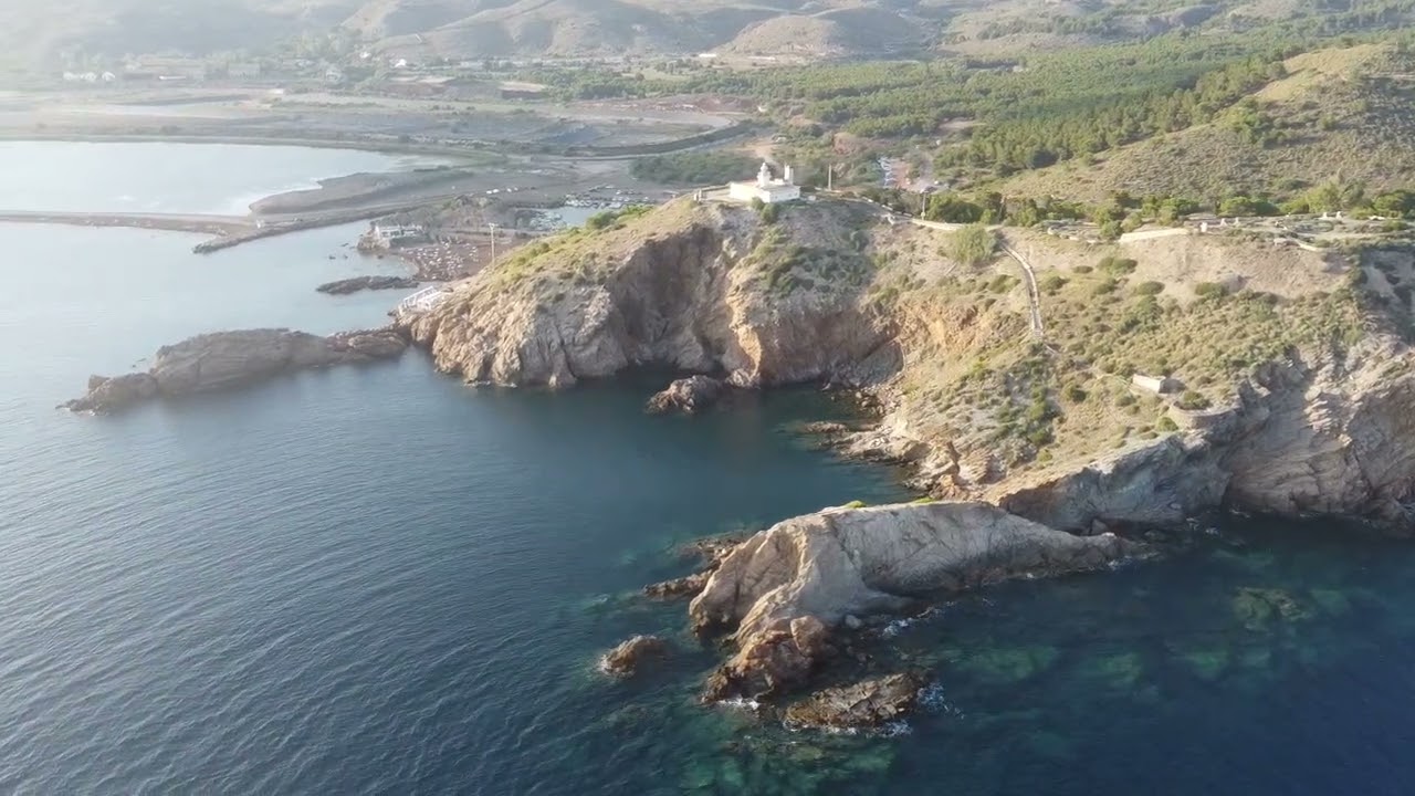 Portman Beach  - Playa del Lastre - Faro de Portman - Drone - Lofi music