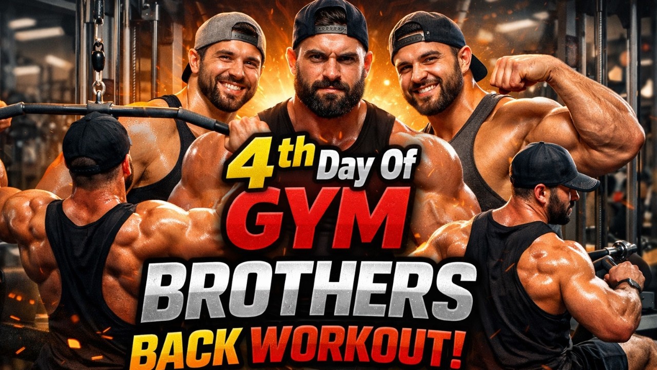 4th Day At Gym 💀 Back Workout With Brothers | Shocking Strength! 😳
