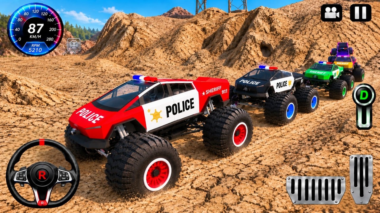 Juegos De Carros - 4x4 Police MonsterTruck Stunts Driver Simulator 3D Android / IOS GamePlay #21