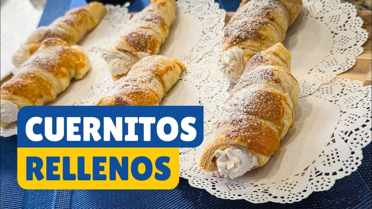 Cómo hacer Cuernitos de Hojaldre rellenos de guayaba al estilo #MamáLycha #Recetas