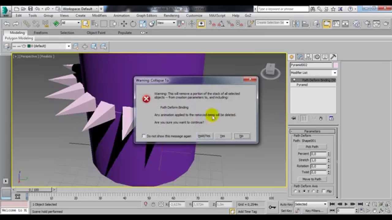 Tutorial Path Deform en 3d Studio Max