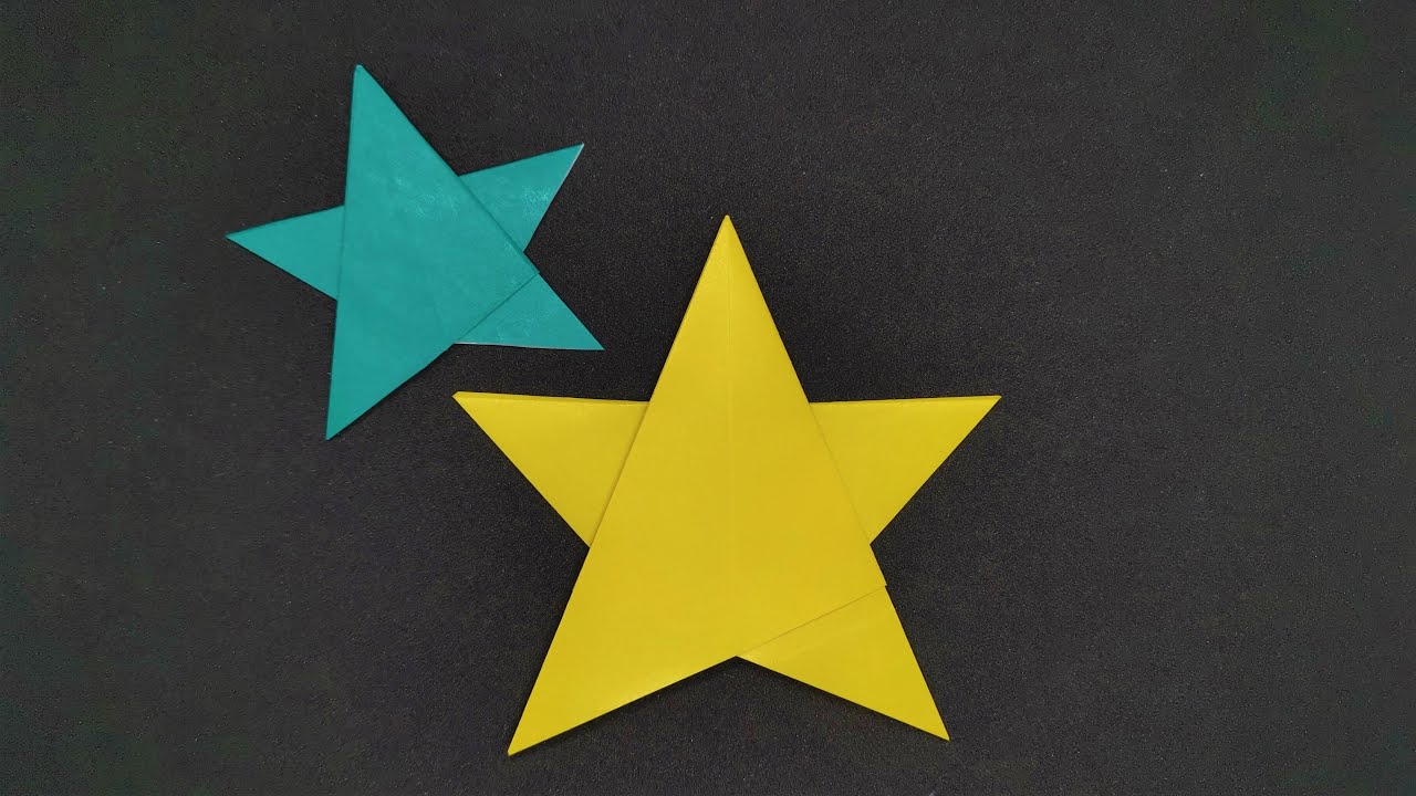 Origami Stern basteln - Origami easy star instruction - DIY star