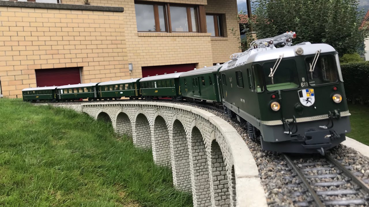 Kiss RhB Ge 4/4ii 619 auf der Sch&ouml;neggbahn