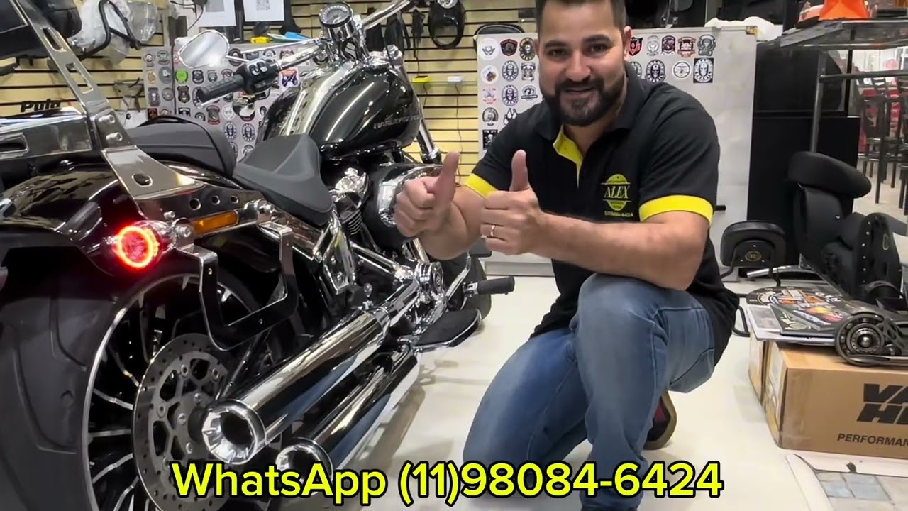 Nova Harley Davidson Breakout 117 com acessórios nacionais #harleydavidson 