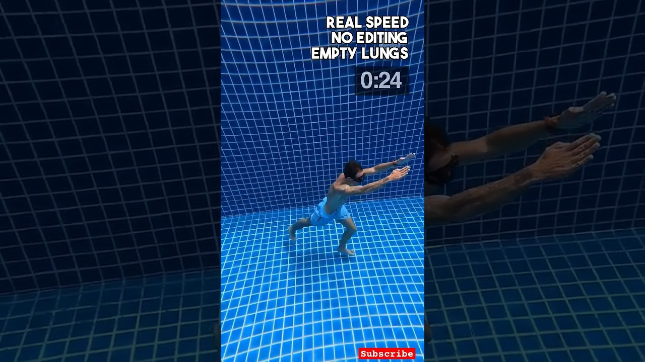 Holding Breath Under Water #underwater #emptylungs #freestyle #tricks #guinnessworldrecords #viral
