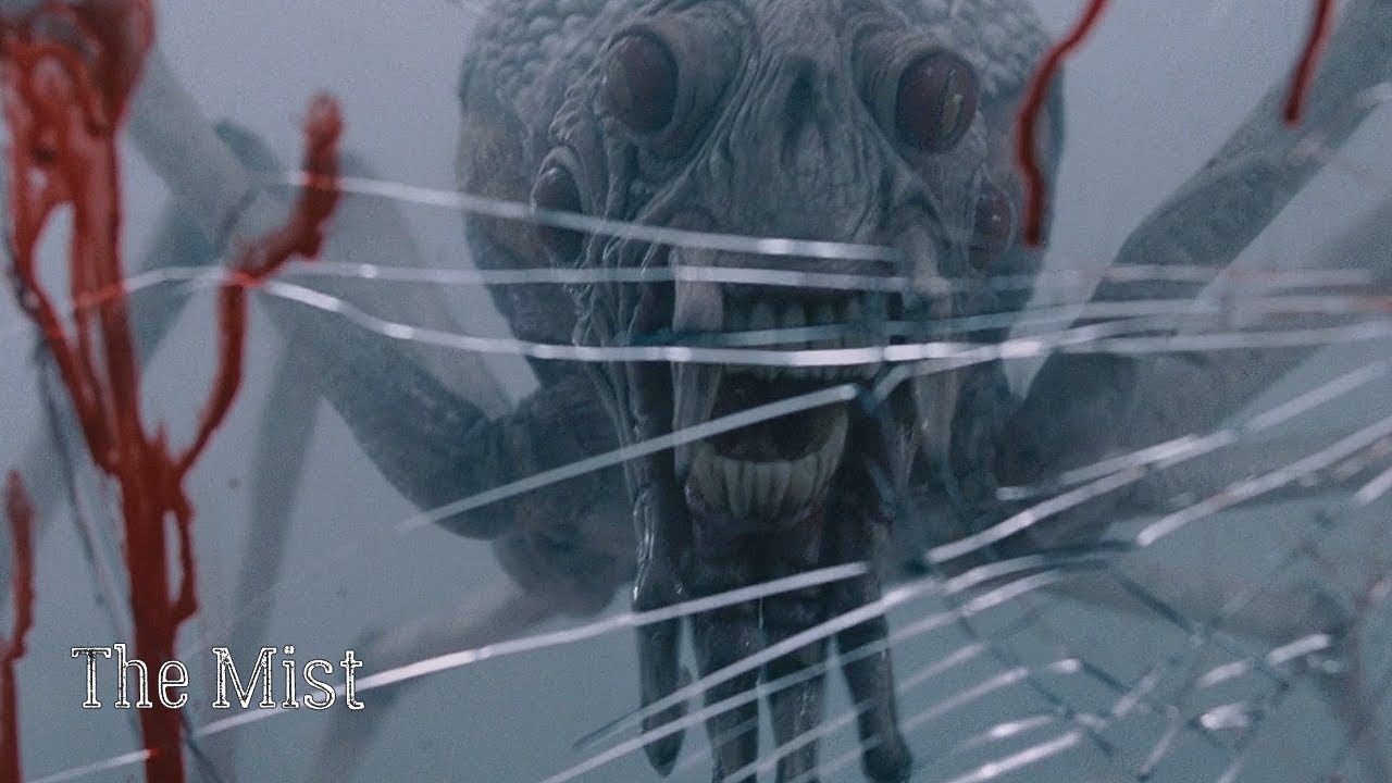 The Mist - In the fog. Get to the car, where it is teeming with giant spiders and hornets