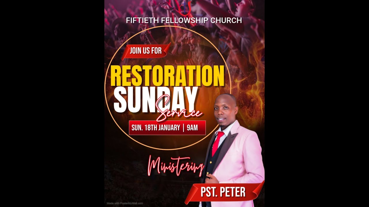 WELCOME TO OUR SUNDAY SERVICE // RESTORATION SUNDAY//18/01/2026