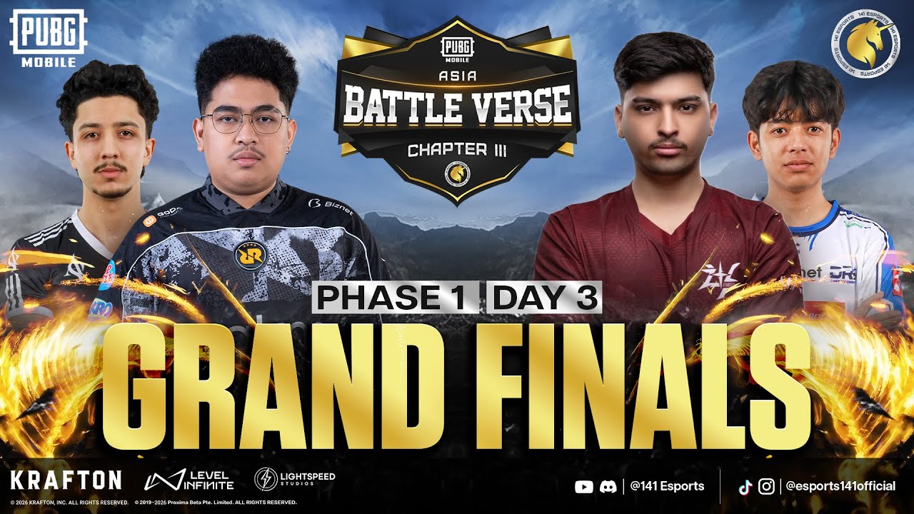 PUBGM BATTLE VERSE ASIA CHAPTER III | PHASE 1 FINALS DAY 3 | FT. 