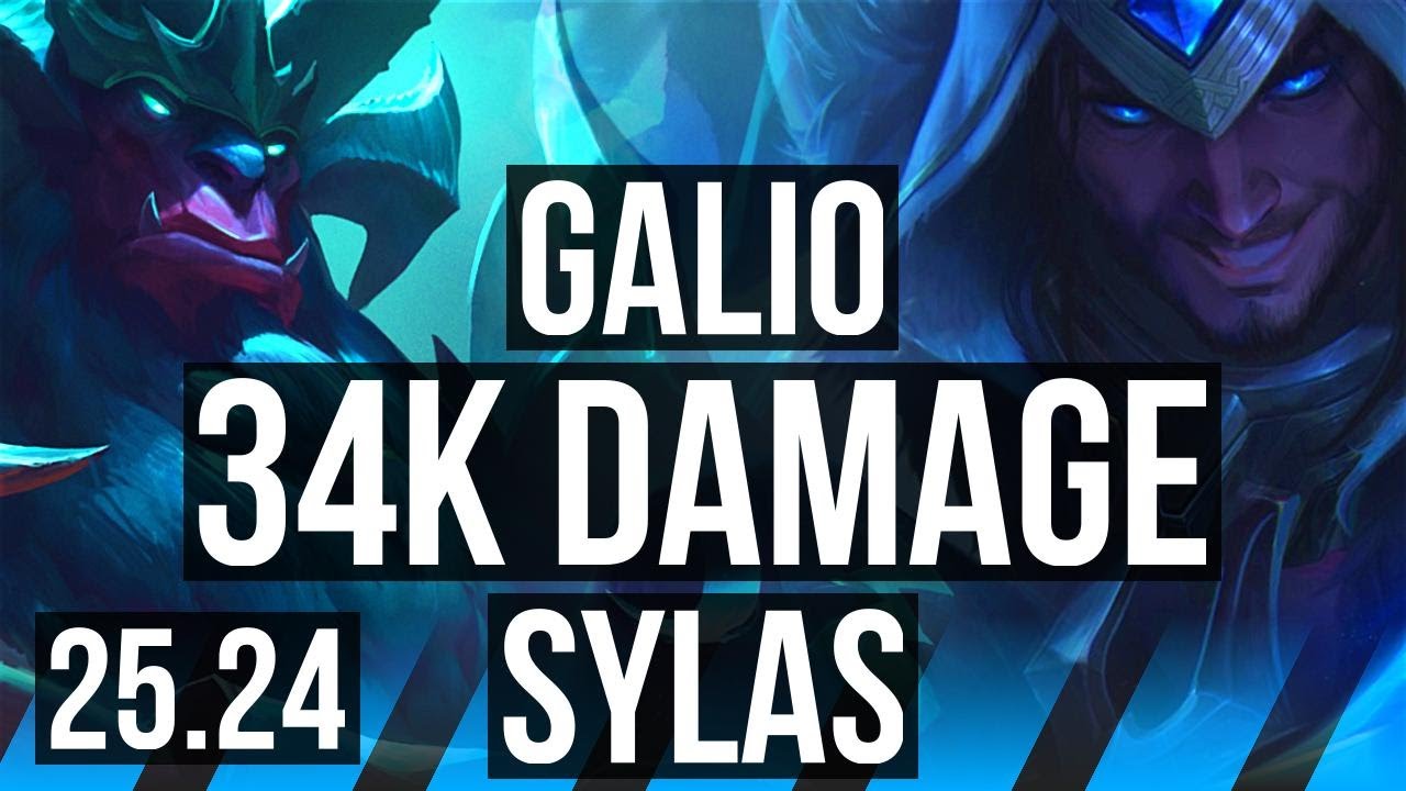 GALIO vs SYLAS (MID) | 34K damage | KR Challenger | 25.24