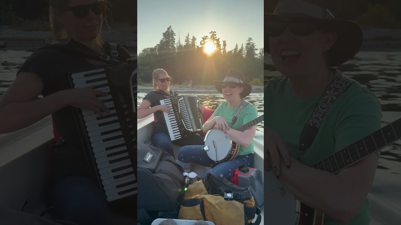 Emily & Stephanie sing 'Sweet Child of Mine' by Gun's and Roses on Bainbridge Isle w/ Tinyboatsesson