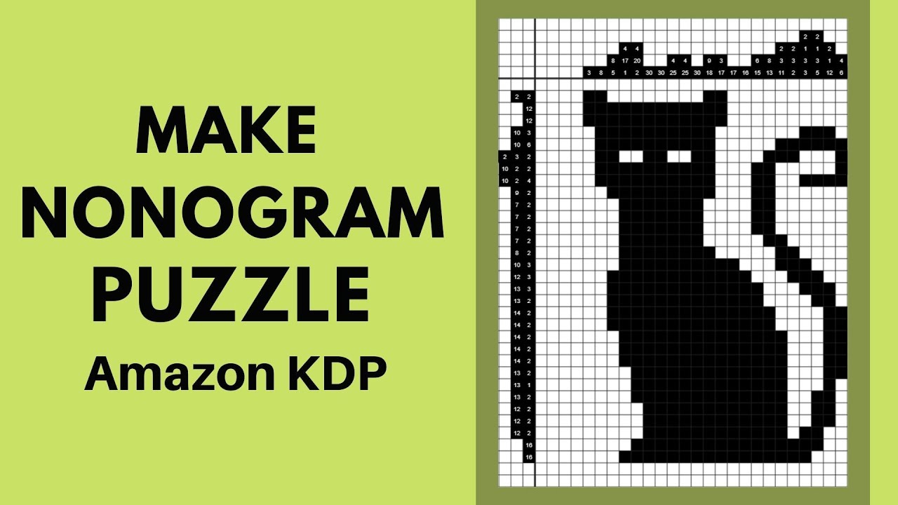How to Make Nonogram puzzle Book for Amazon KDP With Free Software and Make Passive Income