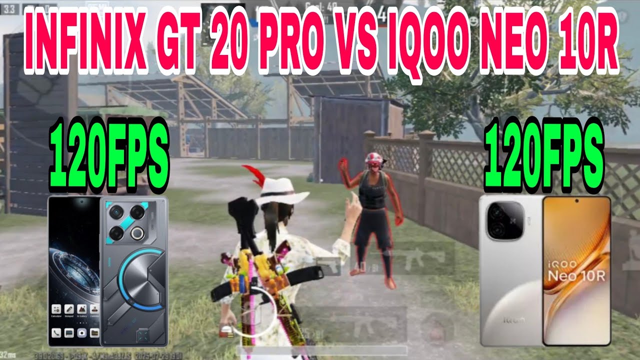 INFINIX GT 20 PRO 120FPS VS IQOO NEO 10R 120FPS TDM CHALLENGE BGMI