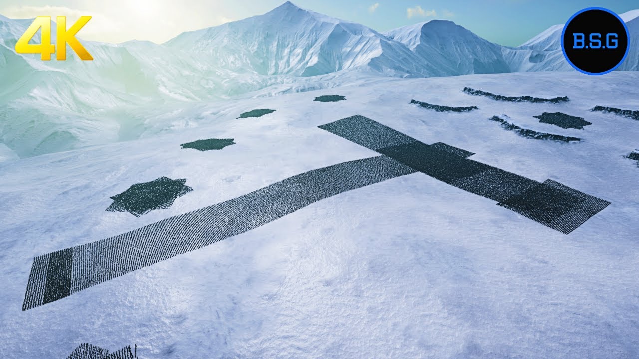 60,000 DWARF HAMMER vs 50,000 ORC TROOP - Epic Fantasy Battle Simulator EFBS 4K Video