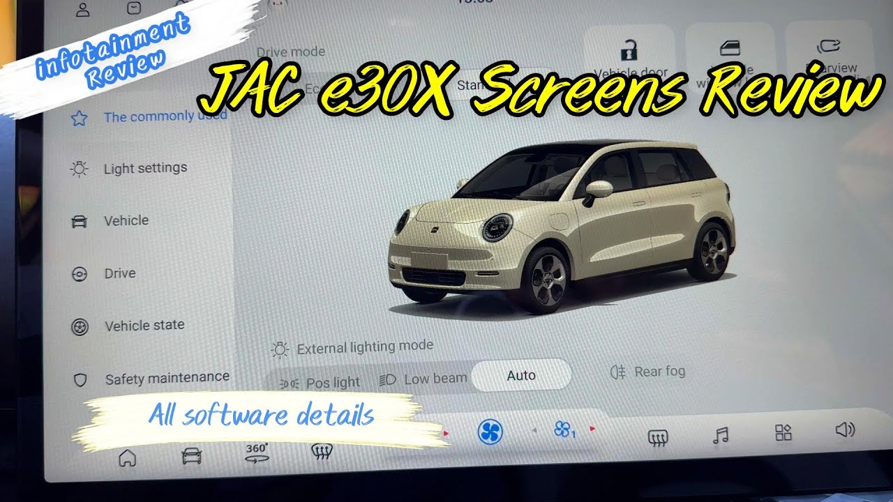 infotainment review JAC E30X | Todo lo que hay que saber de las pantallas