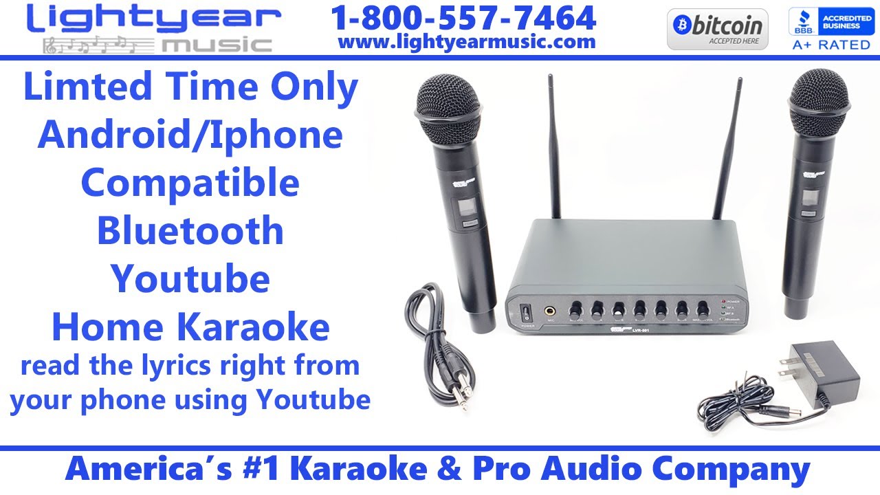 Brand New Bluetooth Youtube Home Karaoke Microphone System Android Apple Iphone Compatible