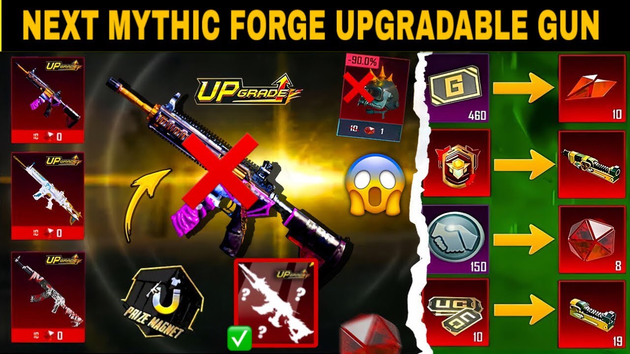 😱 Next Mythic Forge Upgradable Guns? | Free Mythic Emblem & Material | Old Rare Mythic Set | PUBGM