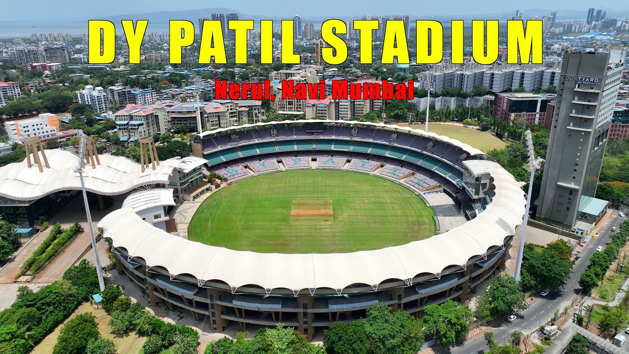 DY PATIL Cricket Stadium - Aerial View | 4K