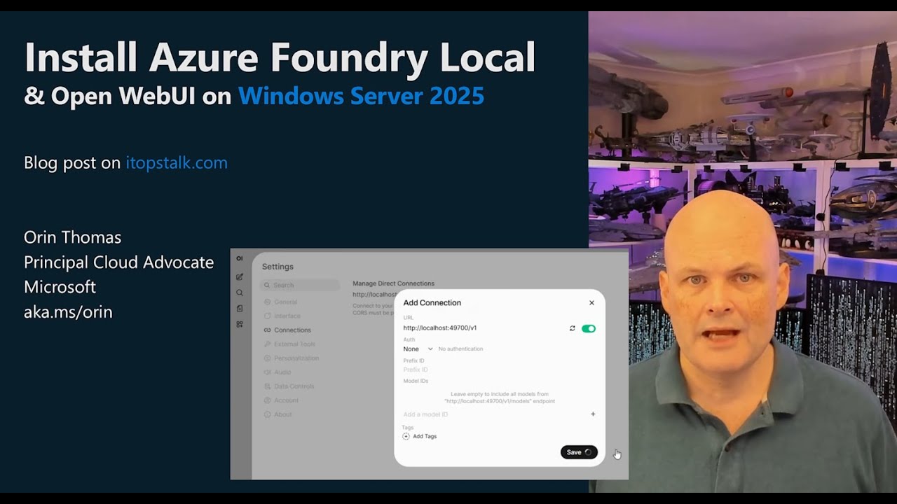 Установка и запуск сервера Azure Foundry Local LLM и Open WebUI на Windows Server 2025