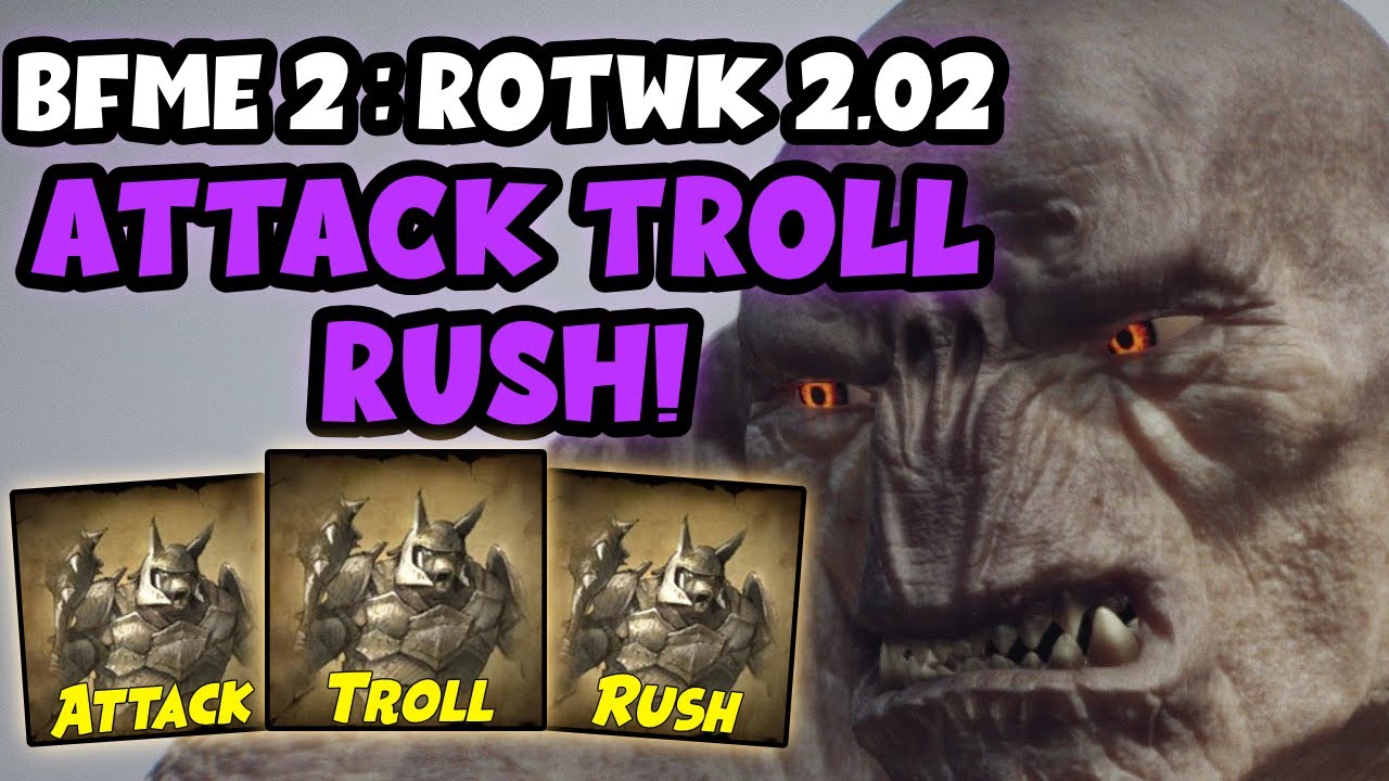 Mordor Attack Troll Rush 4v4 ! | Lord of the Rings | LotR BfME2 RotWK 2.02 | BfME | BfME2 | RotWK