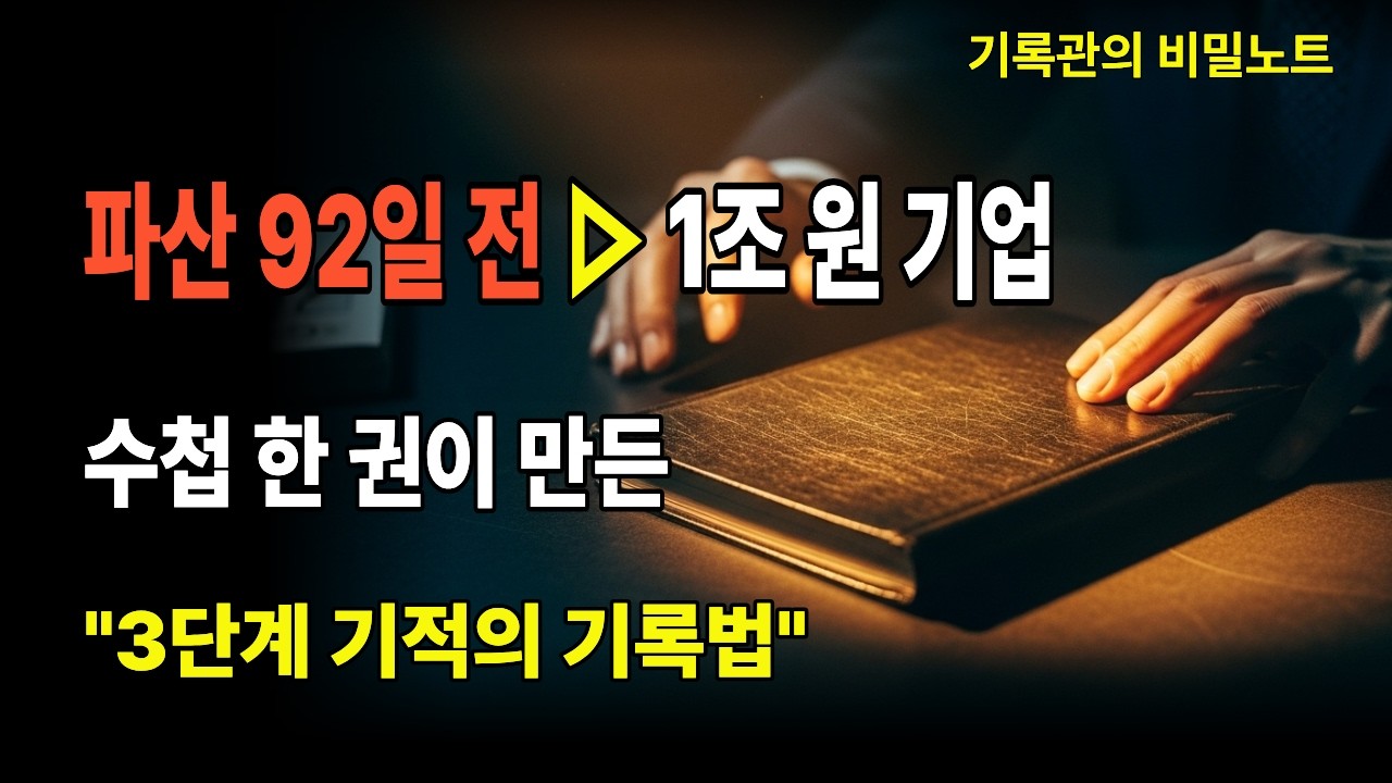 EP19 파산 직전의 회사가 '검은 수첩' 하나로 1조 가치가 된 기적 (기적의 기록법 3단계)  | 기록관의비밀노트, 부의기록, 기록법, 메모하는법, 하워드슐츠, 스타벅스성공신화
