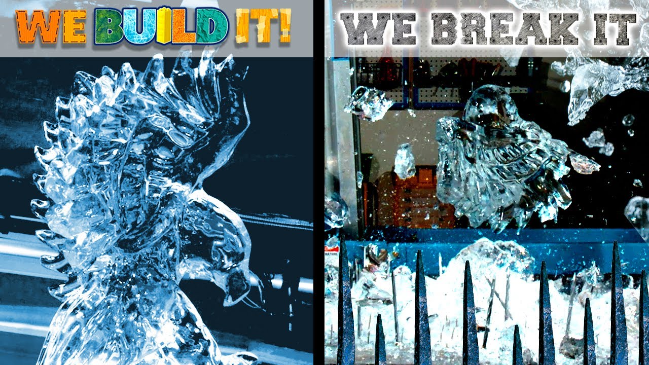 Carving an Ice Eagle + CRUSHING IT! | WE BUILD IT WE BREAK IT