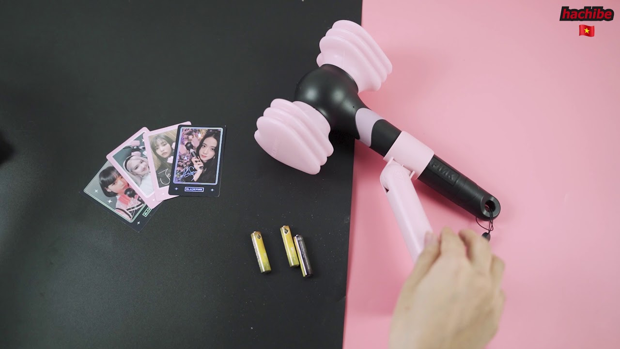 Khui Hộp LIGHTSTICK BLACKPINK ver2 pre order có ảnh| Unbox LIGHTSTICK BLACKPINK ver2 limited card