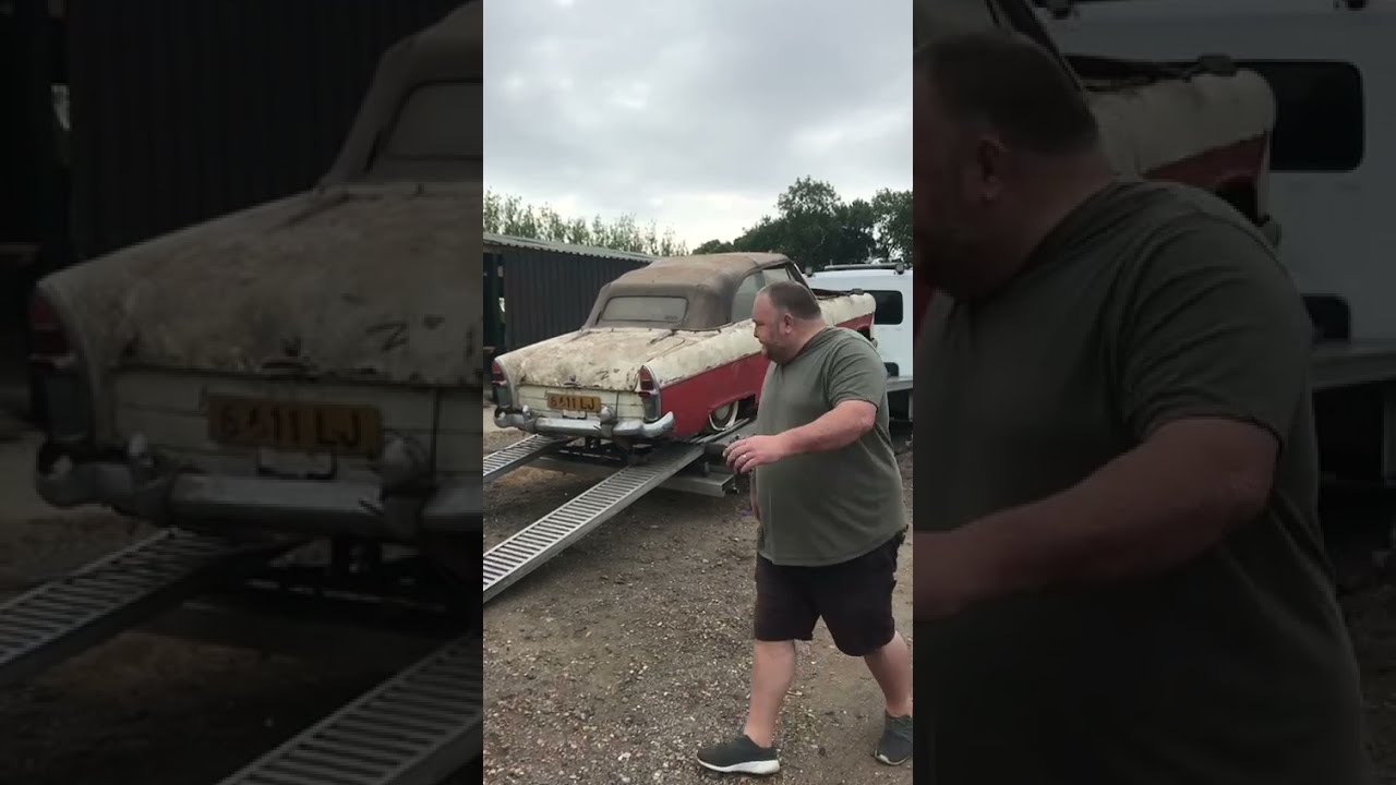 Barn find zephyr convertible gets unloaded