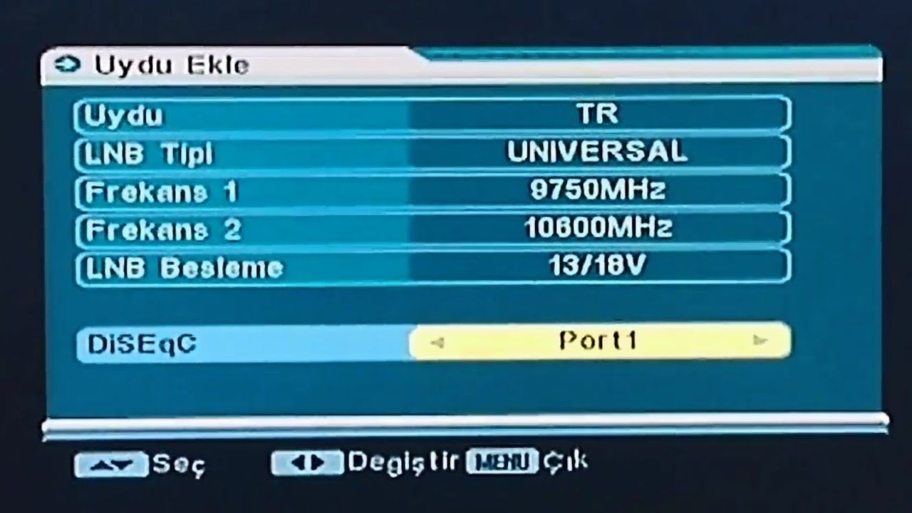 Tüm basit uydulara kanal arama ve kanal taşıma-1