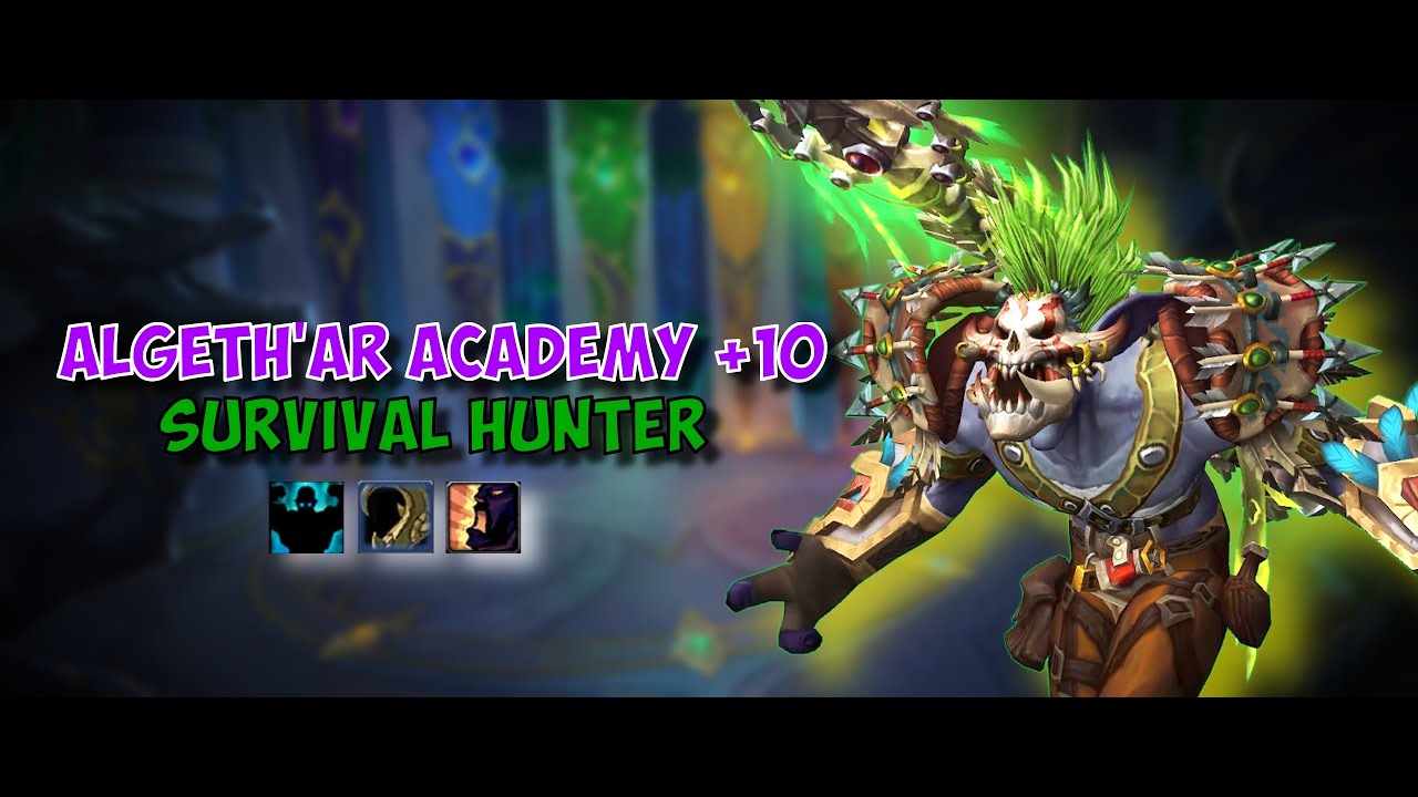 Algeth'ar Academy +10 | Survival Hunter M+ PoV | Dragonflight Season 4 | 2713 Io