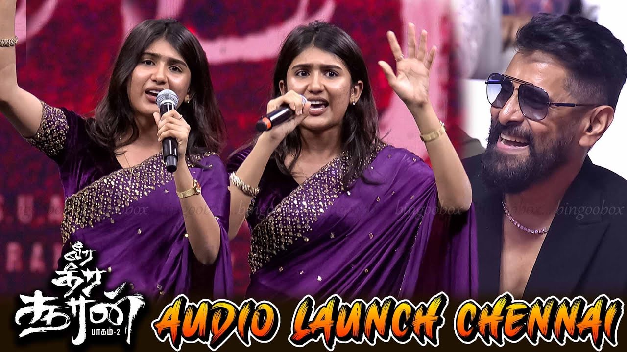 Producer Riya Shibu Speech at Veera Dheera Sooran Audio & Trailer Launch Chiyaan Vikram Dushara