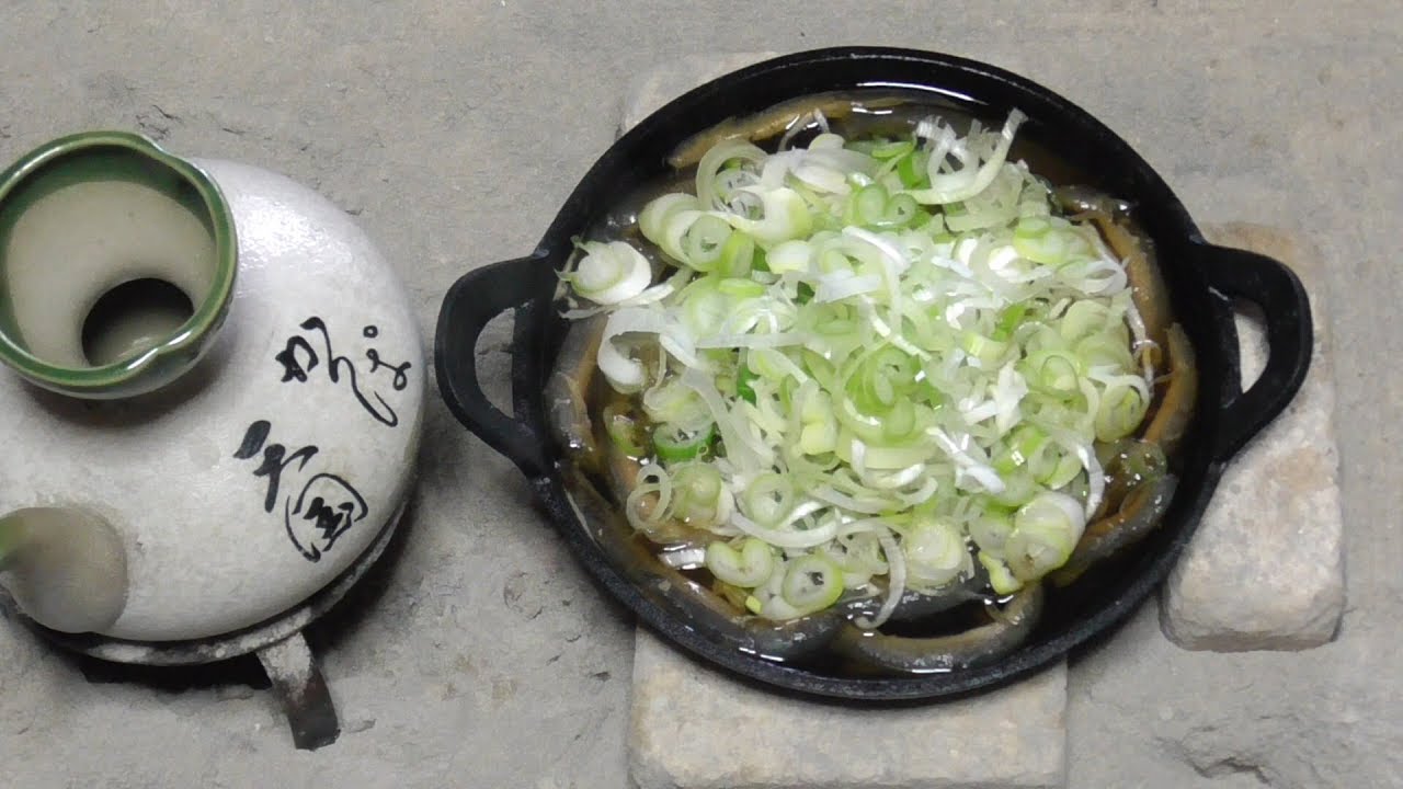 どぜう鍋 -Dojo-nabe(Weather loach hot pot)-Japanese food 【江戸長火鉢　59杯目】