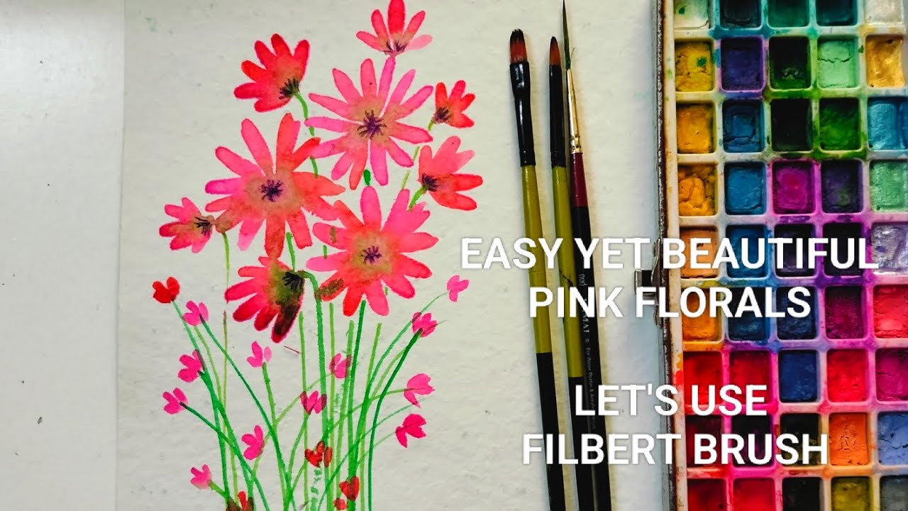 Relaxing Watercolor Wild Flowers #art#watercolor#viralvideo#sibanisartisticstudio#youtubevideo