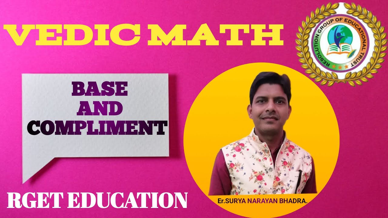 #VEDIC MATH# Basic To Advance Tutorial || BASE AND COMPLIMENT || RGET Education #rget