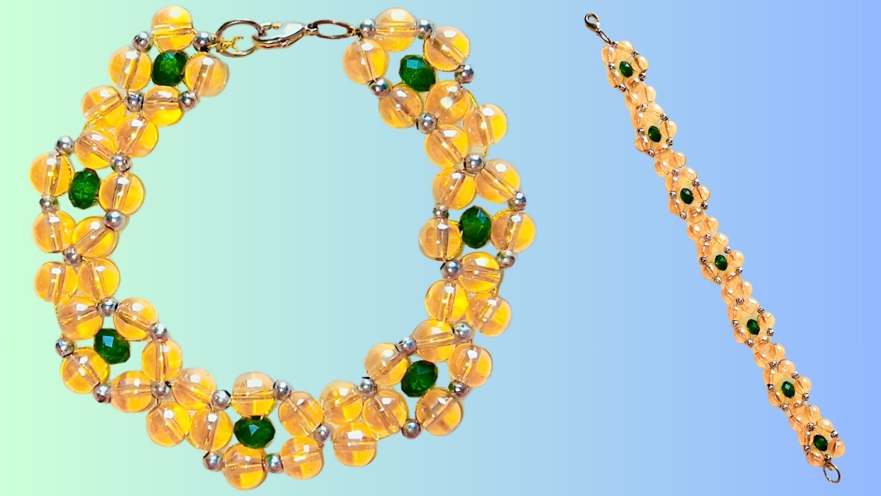 Stunning Crystal & Pearl Bracelet DIY | Easy Cute Beaded Bracelet Making at Home 💎