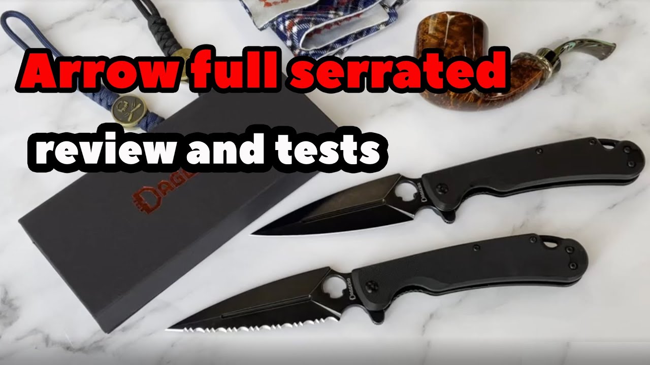 Knife review and tests. Arrow full serrated