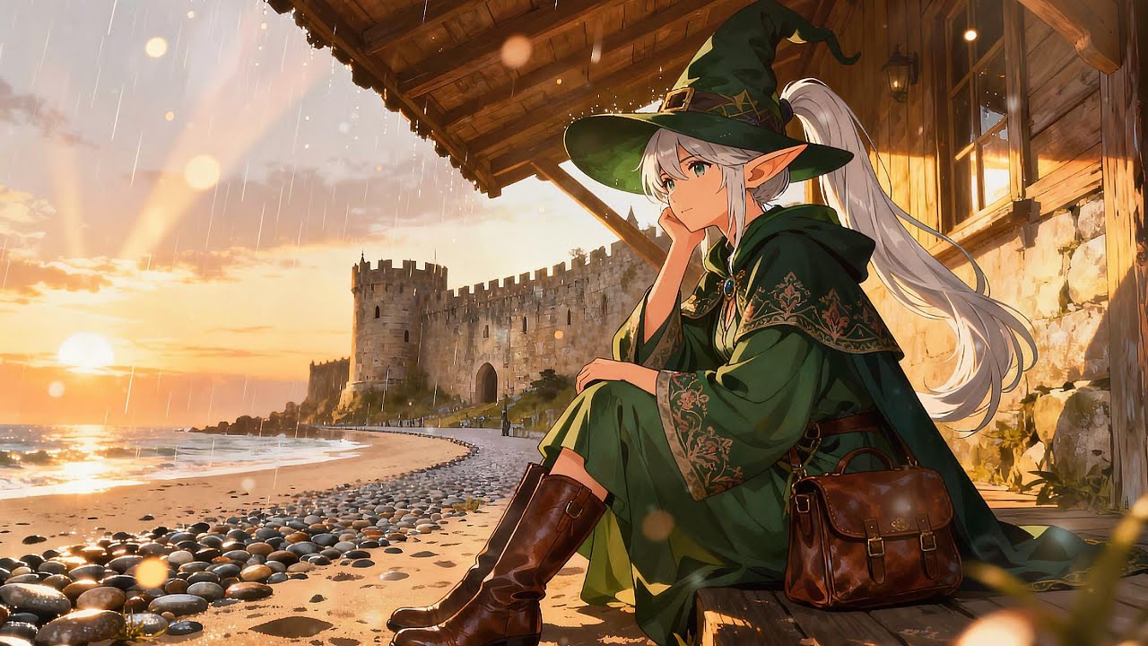 Waiting for the Rain to Fade | Relaxing Medieval Music | Peaceful Anime BGM