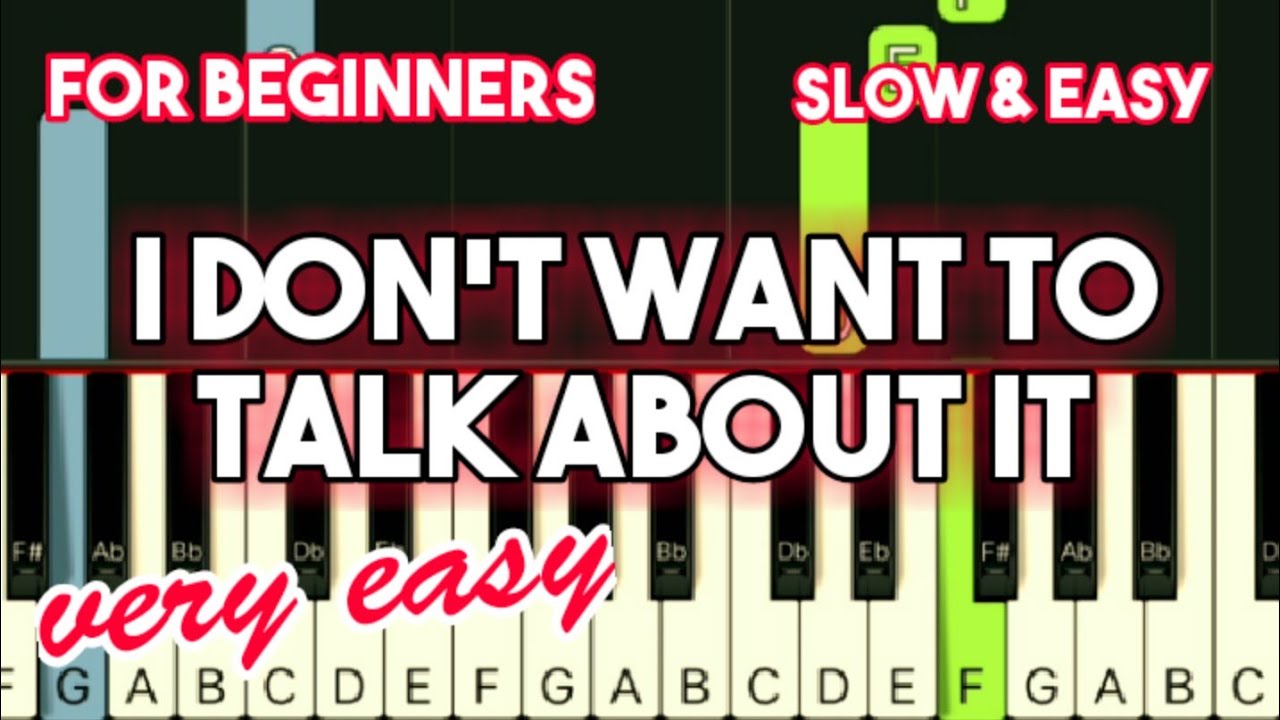 ROD STEWART - I DON'T WANT TO TALK ABOUT IT | SLOW & EASY PIANO TUTORIAL