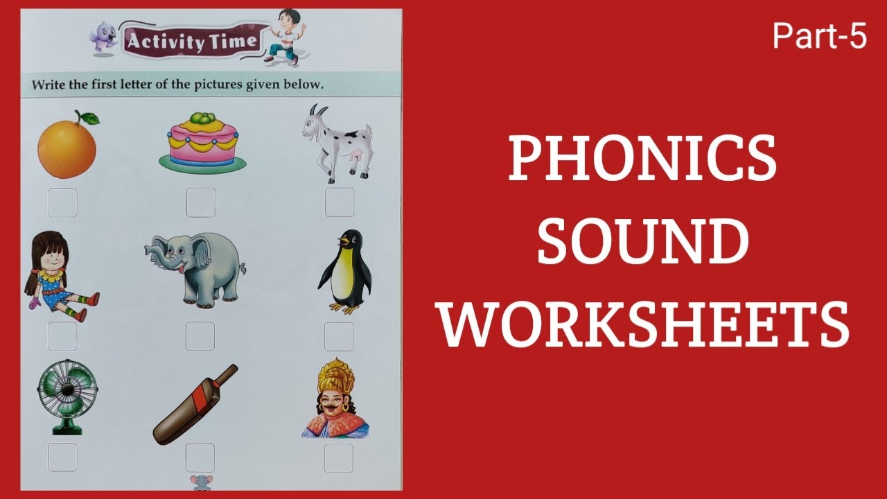Phonics Worksheets for Kindergarten, Preschool, LKG, UKG.