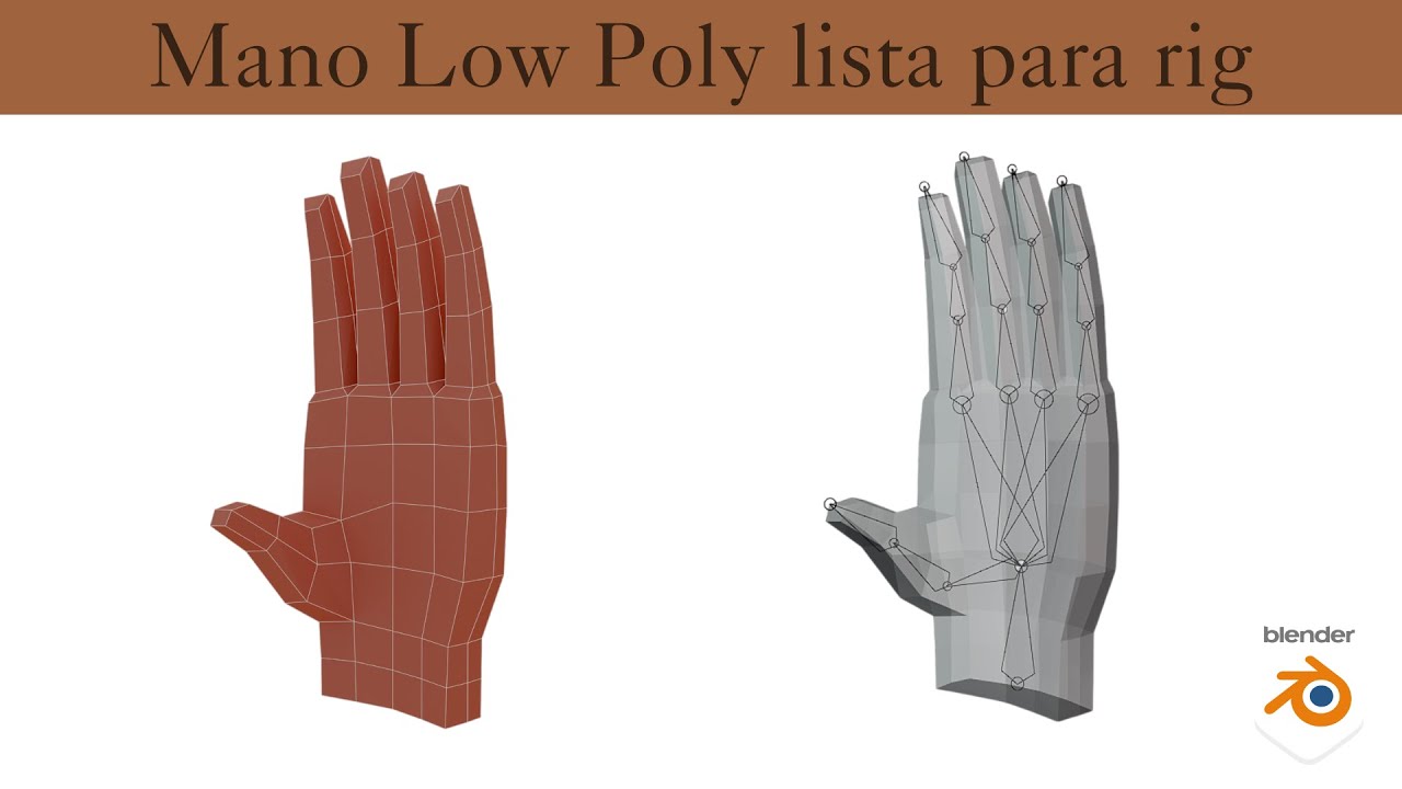 Modelado de Mano Low Poly LISTA PARA RIG | Tutorial Blender