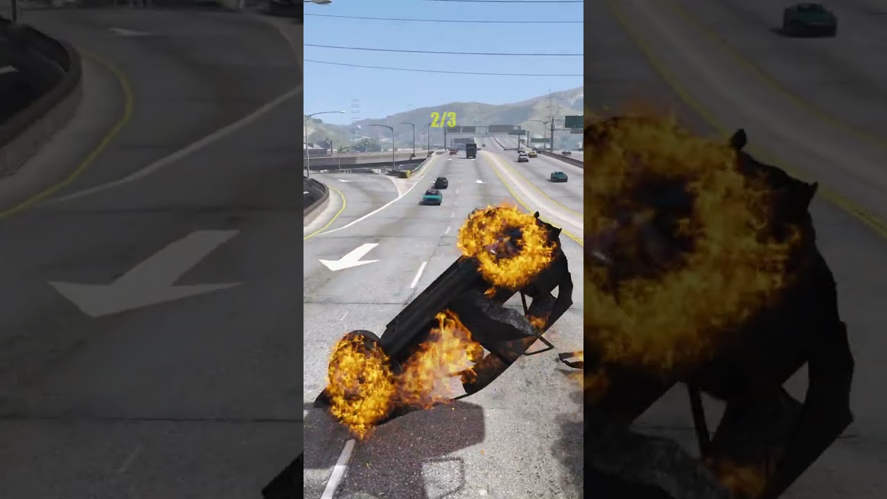 You Have No Way Of Surviving This Car Crash in GTA 5!